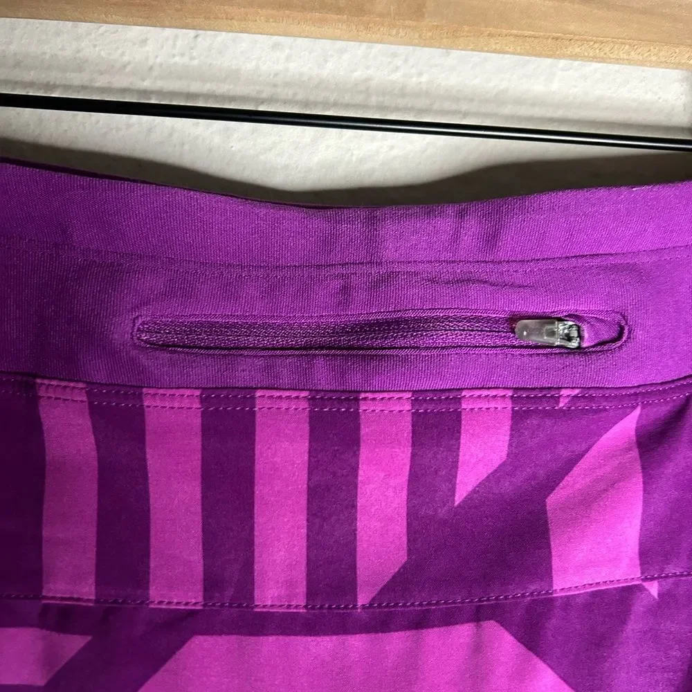 Nike Dri-Fit Purple Stripe Print Athletic Skort Size S